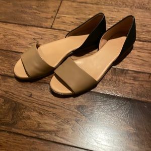 J Crew Morgan Leather Peep-Toe Flats